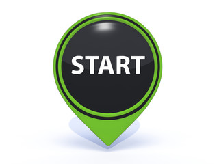 start pointer icon on white background