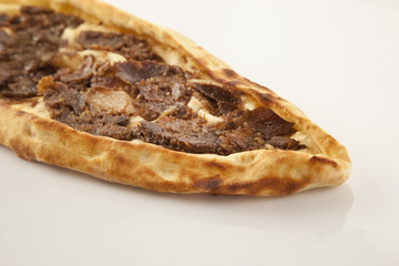Turkish traditional beef Pide