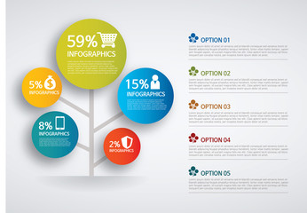 info graphics - colorful graph, tree