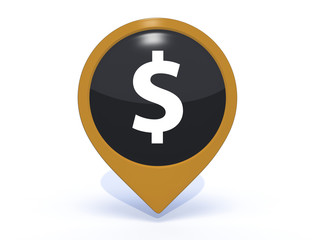 money pointer icon on white background