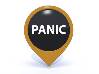 panic pointer icon on white background