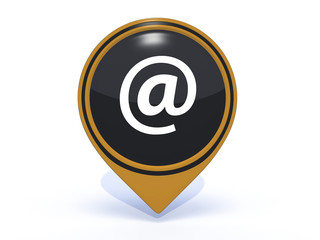 Email pointer icon on white background