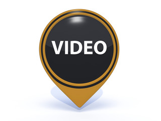 video pointer icon on white background
