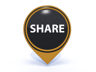 share pointer icon on white background
