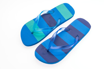 Flip flop fashion plastic shoes isolated on white background