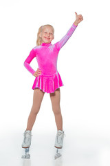 Little girl in skates