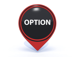 option pointer icon on white background