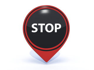 stop pointer icon on white background