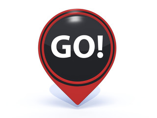 go pointer icon on white background