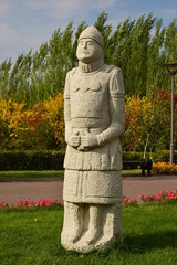 Stone statue in nomad style in Astana, Kazakhstan