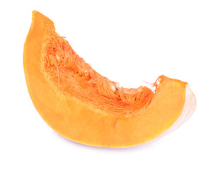 Piece of pumpkin isolated on white