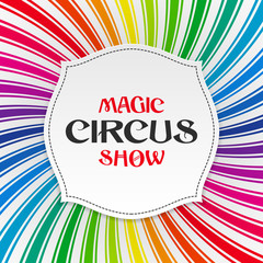 Magic circus show poster, background