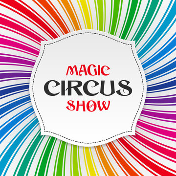 Magic circus show poster, background