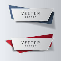 Origami banners set