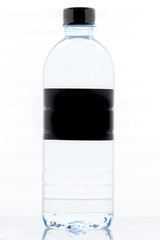 Black Label water bottle isolated on white background
