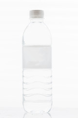 White water bottle isolated on white background