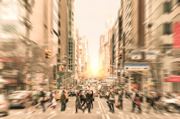 People on the street in Manhattan - New York City