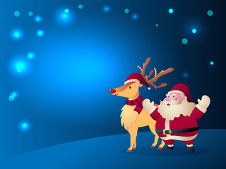 santa claus and reindeer