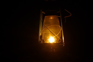 Fototapeta na wymiar Old windproof lamp