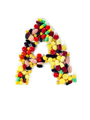 Colorful Drug Alphabet "A"