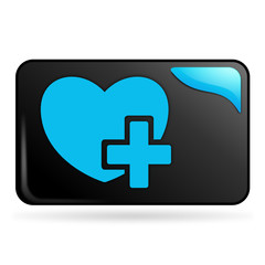 ajouter aux favoris sur bouton web rectangle bleu