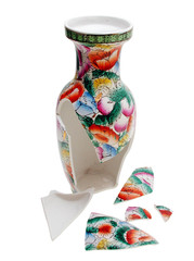 defekte chinesische Vase