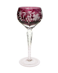 Weinglas mit Glasschliffornamenten