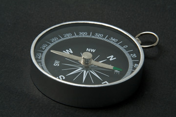 Fototapeta na wymiar metallic compass