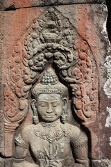Fototapeta na wymiar Angkor wat engraving