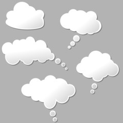 Obraz premium set of white design clouds