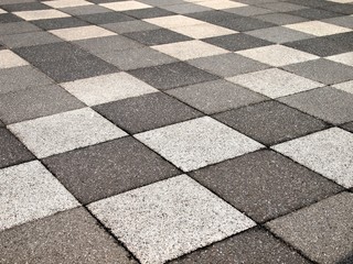 無彩色のタイル張り