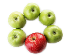 Juicy apples close-up