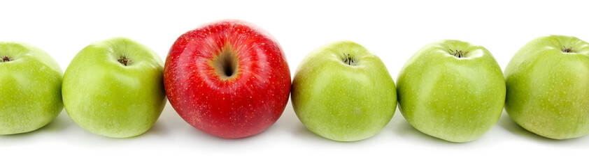 Juicy apples isolated on white