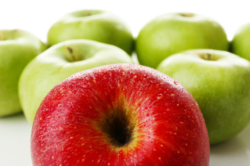 Juicy apples close-up