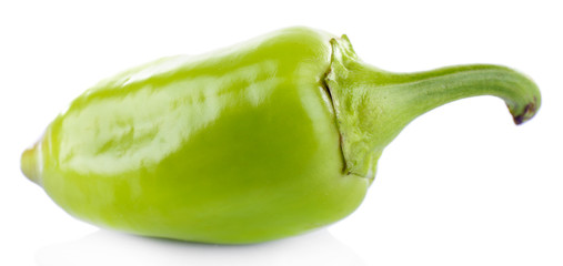 Green pepper isolated on white