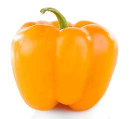 Yellow pepper isolated on white