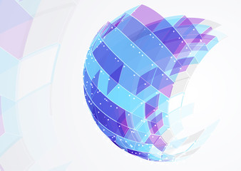 Abstract bright geometrical sphere