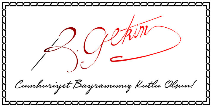 29 Ekim ve Atat&uuml;rk İmzalı Tipografi