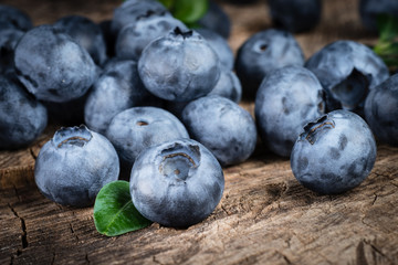 Organic fresh blueberry macro