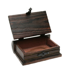 Holzbuch als Schatulle