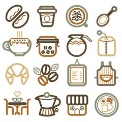 Coffee icon set