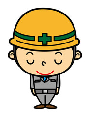 SD工事男性お辞儀1