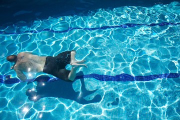 man swimming