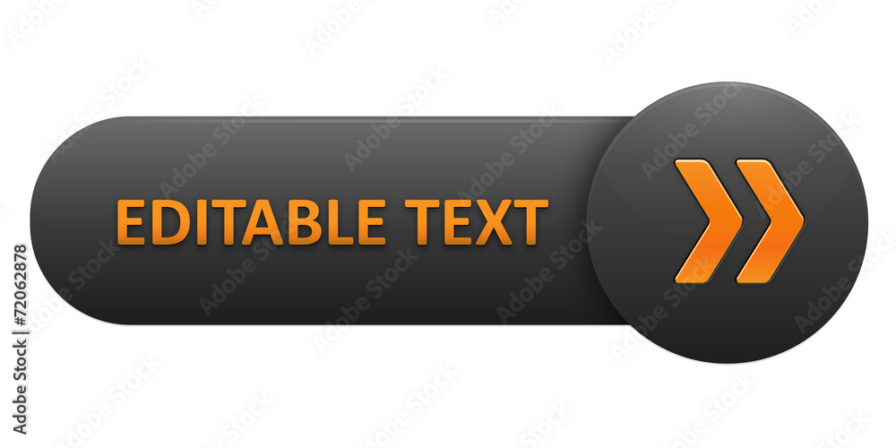 Poster vector button with editable text (blue arrows)