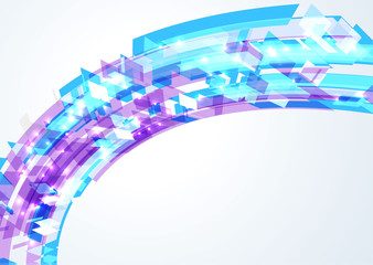 Abstract bright geometrical wave