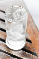 drinking water and ice