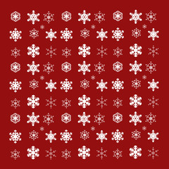 Vector image of snowflakes.