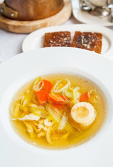 soup tafelspitz from boiled beef broth
