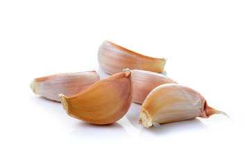 garlic on over white background