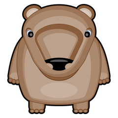 cartoon illustration of cute baby bear